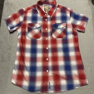 Dixxon Flannel Co Shirt Womens Large Plaid All Star Short Sleeve D Lex Bamboo